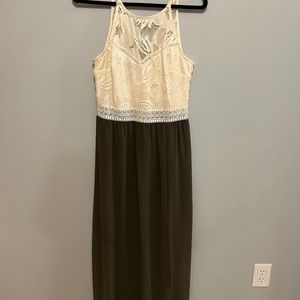 Charlotte Russe beachy green and cream dress